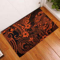 Hawaii King Kamehameha Rubber Doormat Polynesian Pattern Orange Version LT01 Orange - Polynesian Pride