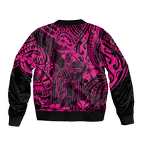 Hawaii King Kamehameha Bomber Jacket Polynesian Pattern Pink Version LT01 - Polynesian Pride