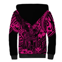 Hawaii King Kamehameha Sherpa Hoodie Polynesian Pattern Pink Version LT01 - Polynesian Pride