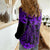 Hawaii King Kamehameha Women Casual Shirt Polynesian Pattern Purple Version LT01 - Polynesian Pride