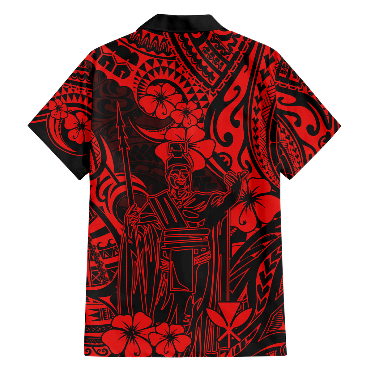 Hawaii King Kamehameha Hawaiian Shirt Polynesian Pattern Red Version LT01 - Polynesian Pride