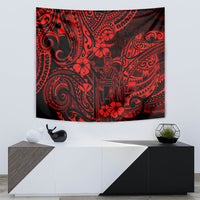 Hawaii King Kamehameha Tapestry Polynesian Pattern Red Version LT01 - Polynesian Pride