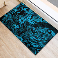 Hawaii King Kamehameha Rubber Doormat Polynesian Pattern Sky Blue Version LT01 - Polynesian Pride