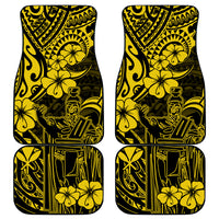 Hawaii King Kamehameha Car Mats Polynesian Pattern Yellow Version LT01 Yellow - Polynesian Pride