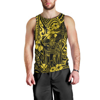 Hawaii King Kamehameha Men Tank Top Polynesian Pattern Yellow Version LT01 - Polynesian Pride