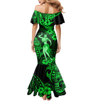 Hawaii Hula Girl Mermaid Dress Polynesian Pattern Green Version LT01 - Polynesian Pride