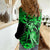 Hawaii Hula Girl Women Casual Shirt Polynesian Pattern Green Version LT01 - Polynesian Pride
