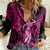 Hawaii Hula Girl Women Casual Shirt Polynesian Pattern Pink Version LT01 Female Pink - Polynesian Pride