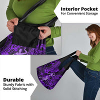 Hawaii Hula Girl Grocery Bag Hibiscus Hawaii Tribal Tattoo Purple Version