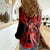 Hawaii Hula Girl Women Casual Shirt Hibiscus Hawaii Tribal Tattoo Red Version LT01 - Polynesian Pride