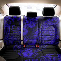 Hawaii Pineapple Back Car Seat Cover Paradise Flowers Pacific With Navy Blue Polynesian Tribal