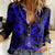 Hawaii Pineapple Women Casual Shirt Paradise Flowers Pacific With Navy Blue Polynesian Tribal LT01 Female Blue - Polynesian Pride