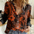 Hawaii Pineapple Women Casual Shirt Paradise Flowers Pacific With Orange Polynesian Tribal LT01 Female Orange - Polynesian Pride