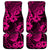 Hawaii Pineapple Car Mats Paradise Flowers Pacific With Pink Polynesian Tribal LT01 Pink - Polynesian Pride