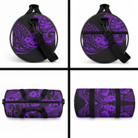 Hawaii Pineapple Duffle Bag Polynesian Pattern Purple Version