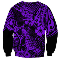 Hawaii Pineapple Sweatshirt Polynesian Pattern Purple Version LT01 - Polynesian Pride