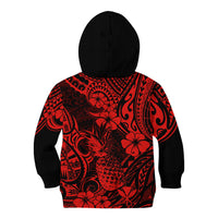 Hawaii Pineapple Kid Hoodie Polynesian Pattern Red Version LT01 - Polynesian Pride