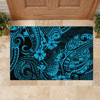Hawaii Pineapple Rubber Doormat Polynesian Pattern Sky Blue Version LT01 - Polynesian Pride