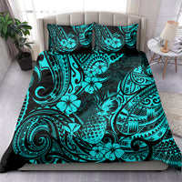Hawaii Pineapple Bedding Set Polynesian Pattern Turquoise Version LT01 - Polynesian Pride