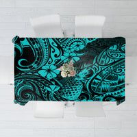 Hawaii Pineapple Tablecloth Polynesian Pattern Turquoise Version LT01 Turquoise - Polynesian Pride