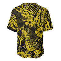 Hawaii Pineapple Baseball Jersey Polynesian Pattern Yellow Version LT01 - Polynesian Pride