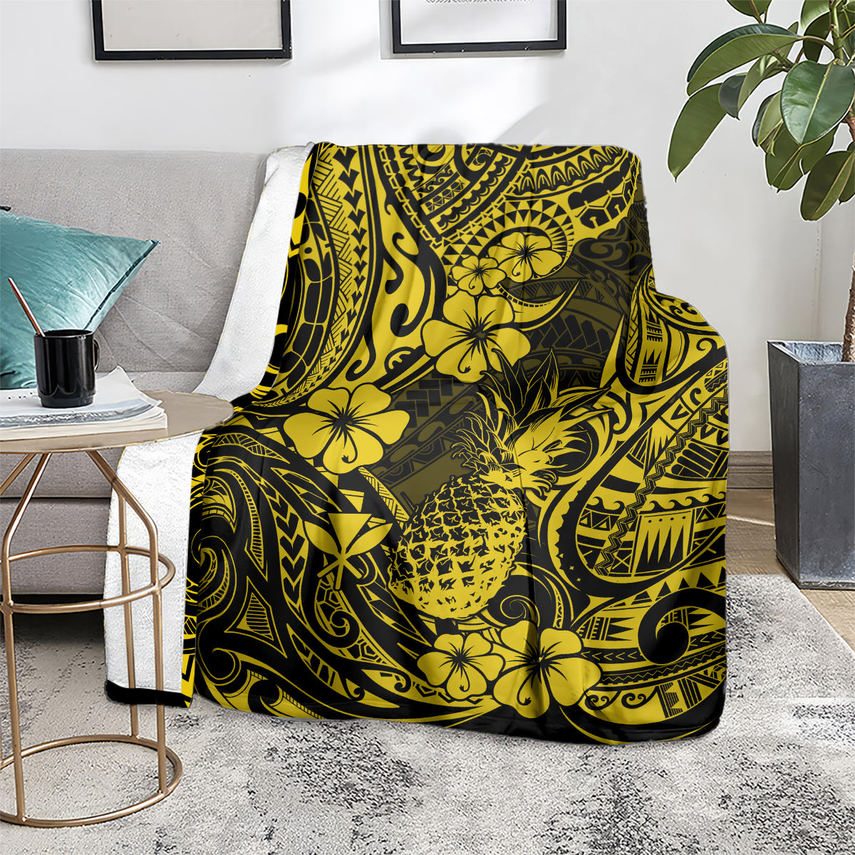 Hawaii Pineapple Blanket Polynesian Pattern Yellow Version LT01 - Polynesian Pride