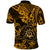 Hawaii Shaka Sign Polo Shirt With Polynesian Hibiscus Gold Unique LT01 - Polynesian Pride