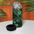 Hawaii Shaka Sign 4 in 1 Can Cooler Tumbler With Polynesian Hibiscus Green Unique