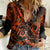Hawaii Shaka Sign Women Casual Shirt With Polynesian Hibiscus Orange Unique LT01 Female Orange - Polynesian Pride