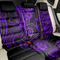 Hawaii Shaka Sign Back Car Seat Cover Polynesian Pattern Purple Version