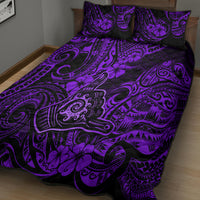 Hawaii Shaka Sign Quilt Bed Set Polynesian Pattern Purple Version LT01 - Polynesian Pride