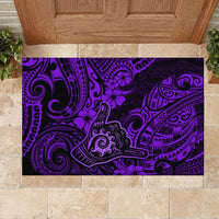 Hawaii Shaka Sign Rubber Doormat Polynesian Pattern Purple Version LT01 - Polynesian Pride