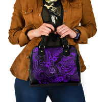 Hawaii Shaka Sign Shoulder Handbag Polynesian Pattern Purple Version LT01 - Polynesian Pride