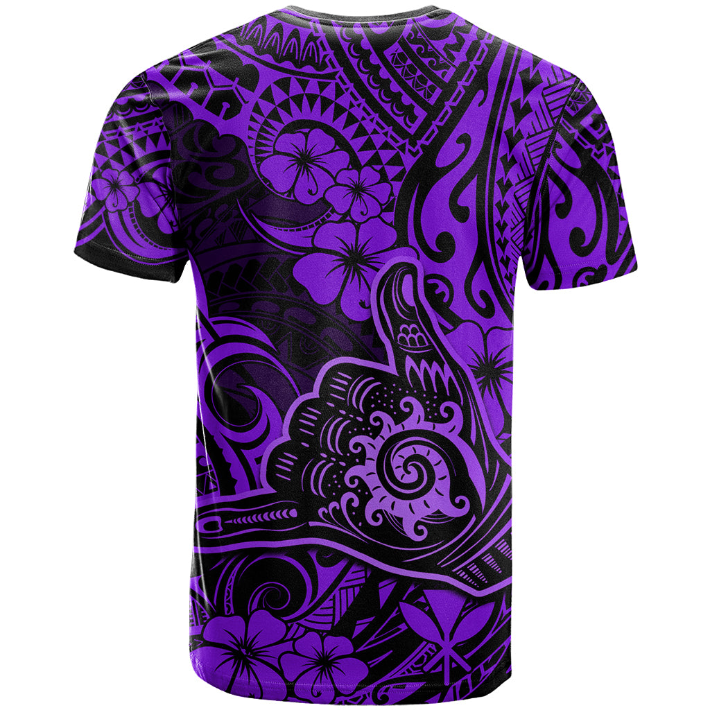 Hawaii Shaka Sign T Shirt Polynesian Pattern Purple Version LT01 - Polynesian Pride