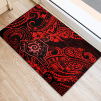 Hawaii Shaka Sign Rubber Doormat Polynesian Pattern Red Version LT01 - Polynesian Pride