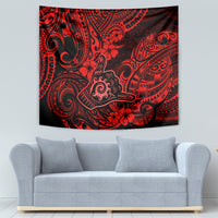 Hawaii Shaka Sign Tapestry Polynesian Pattern Red Version LT01 - Polynesian Pride