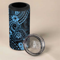Hawaii Shaka Sign 4 in 1 Can Cooler Tumbler Polynesian Pattern Sky Blue Version