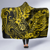 Hawaii Shaka Sign Hooded Blanket Polynesian Pattern Yellow Version LT01 - Polynesian Pride