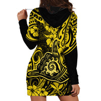 Hawaii Shaka Sign Hoodie Dress Polynesian Pattern Yellow Version LT01 - Polynesian Pride