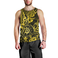 Hawaii Shaka Sign Men Tank Top Polynesian Pattern Yellow Version LT01 - Polynesian Pride