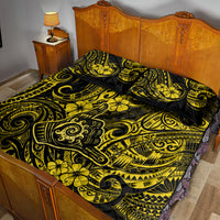 Hawaii Shaka Sign Quilt Bed Set Polynesian Pattern Yellow Version LT01 - Polynesian Pride