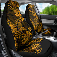 Hawaii Shark Car Seat Cover Polynesian Pattern Gold Version LT01 - Polynesian Pride