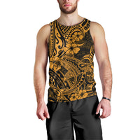 Hawaii Shark Men Tank Top Polynesian Pattern Gold Version LT01 - Polynesian Pride