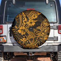 Hawaii Shark Spare Tire Cover Polynesian Pattern Gold Version LT01 - Polynesian Pride