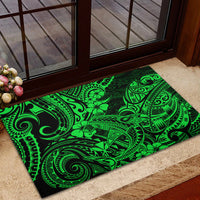 Hawaii Shark Rubber Doormat Polynesian Pattern Green Version LT01 - Polynesian Pride