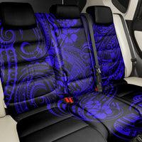 Hawaii Shark Back Car Seat Cover Polynesian Pattern Navy Blue Version