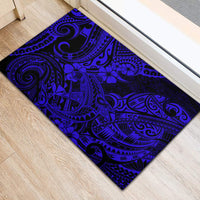 Hawaii Shark Rubber Doormat Polynesian Pattern Navy Blue Version LT01 - Polynesian Pride