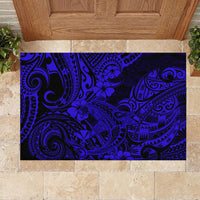 Hawaii Shark Rubber Doormat Polynesian Pattern Navy Blue Version LT01 - Polynesian Pride