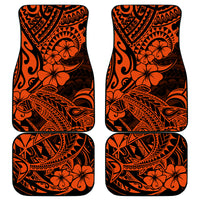 Hawaii Shark Car Mats Polynesian Pattern Orange Version LT01 Orange - Polynesian Pride