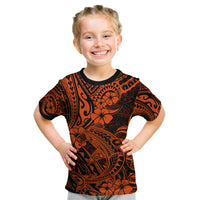 Hawaii Shark Kid T Shirt Polynesian Pattern Orange Version LT01 Orange - Polynesian Pride